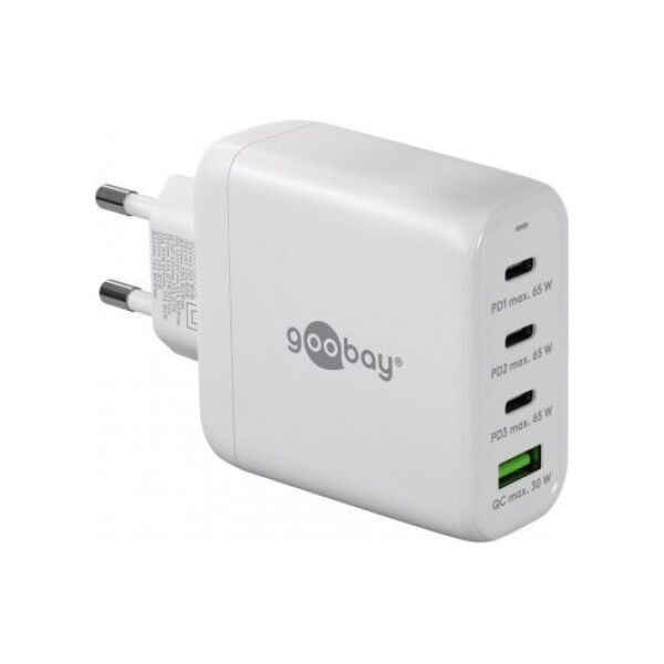 Ładowarka Goobay Wieloportowa szybka ładowarka USB-C PD (68 W), biały