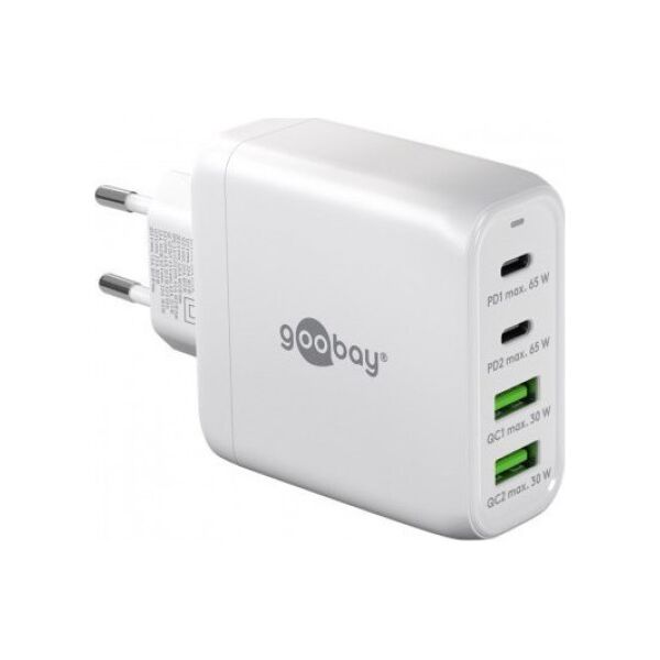 Ładowarka Goobay Wieloportowa szybka ładowarka USB-C PD (68 W), biały