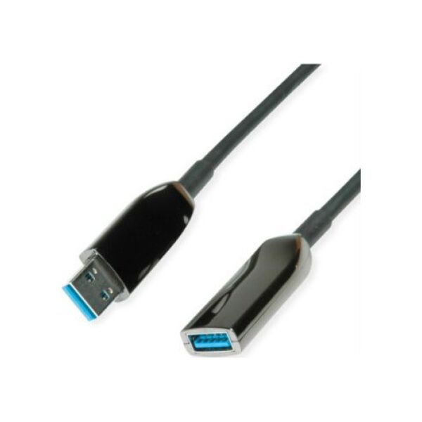 Kabel USB Roline USB-A - USB-A 20 m Czarny (12.04.1077)