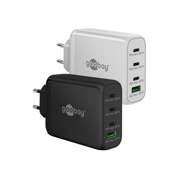 Ładowarka Goobay Wieloportowa szybka ładowarka USB-C PD (100 W), biały - Wersja kolorystyczna biały