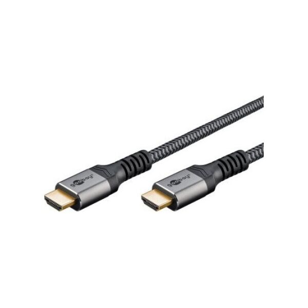 Kabel Goobay Kabel HDMI o bardzo dużej szybkości transmisji, 2 m, Sharkskin Grey - Długość kabla 2 m