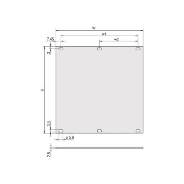 SCHROFF Panel przedni SCHROFF, nieekranowany, 4 HU, 84 HU, 2,5 mm, al, anodowany, krawędzie nieobrobione