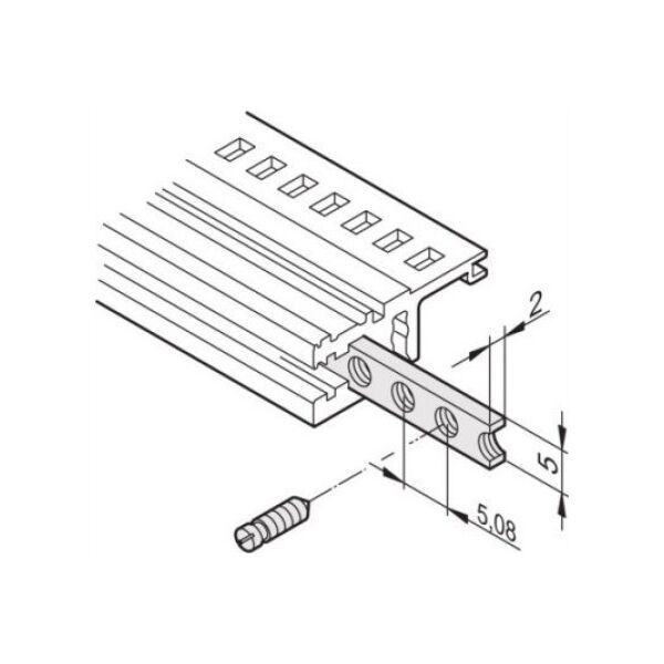 SCHROFF SCHROFF Gwintowane poziome szyny montażowe, M2.5, 84 HP