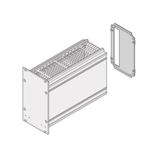SCHROFF Tylny panel jednostki instalacyjnej SCHROFF Frame, wgłębienie na złącze, 3 HU, 28 HP