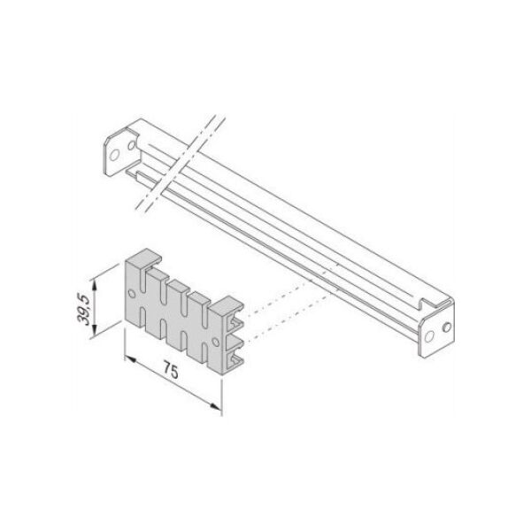 SCHROFF Szyna do mocowania kabli SCHROFF C-rail