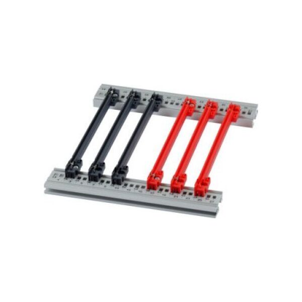 SCHROFF Akcesoria do szyn prowadzących SCHROFF, PC, 160 mm, szerokość rowka 2 mm, czerwone, 10 sztuk