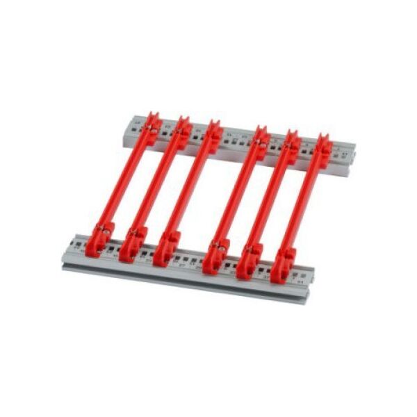 SCHROFF Szyna prowadząca SCHROFF Typ standardowy, PC, 220 mm, szerokość rowka 2 mm, czerwona