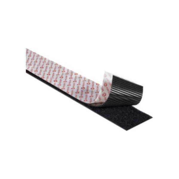 Velcro Bardzo mocny rzep samoprzylepny VELCRO z haczykiem i pętelką 50 mm x 5 m, czarny