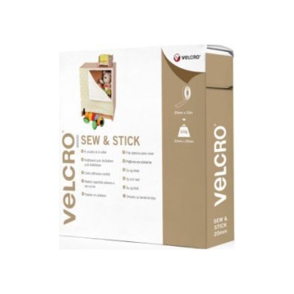Velcro VELCRO Sew & Stick rzep z haczykami i pętelkami 20 mm x 5 m biały