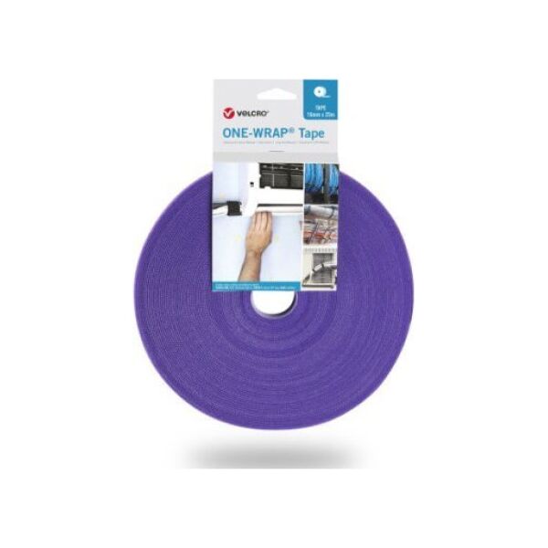 Velcro Taśma VELCRO One Wrap 13 mm, fioletowa, 25 m