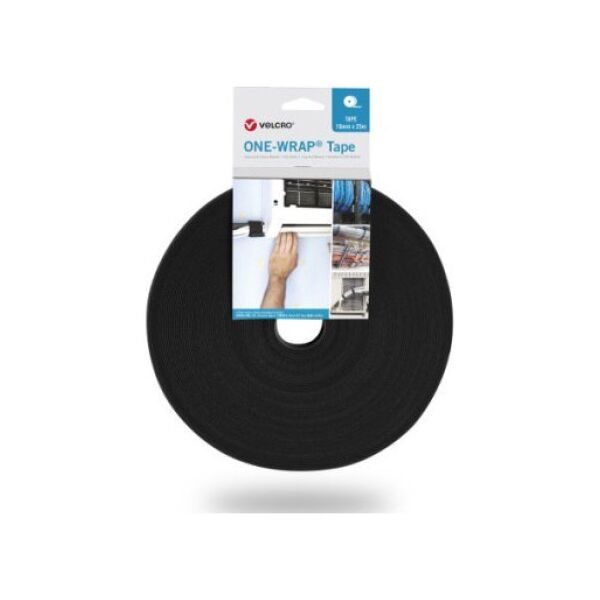 Velcro Taśma VELCRO One Wrap o szerokości 25 mm, czarna, 25 m