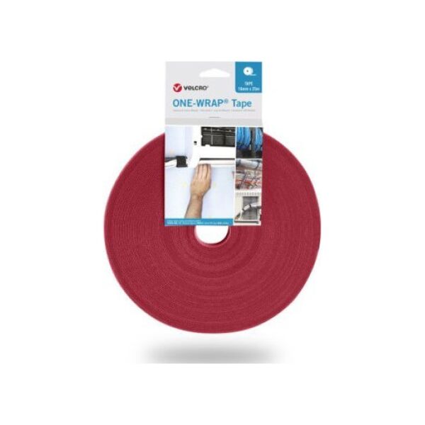Velcro Taśma VELCRO One Wrap 50 mm, czerwona, 25 m