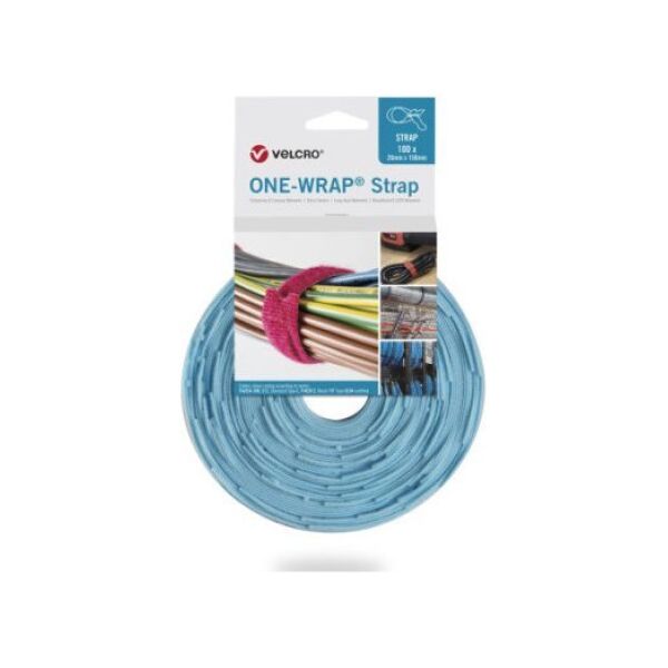 Velcro Taśma VELCRO One Wrap 20 mm x 330 mm, 100 sztuk, turkusowa