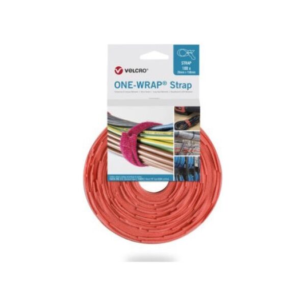 Velcro Taśma VELCRO One Wrap 25 mm x 300 mm, 100 sztuk, pomarańczowa