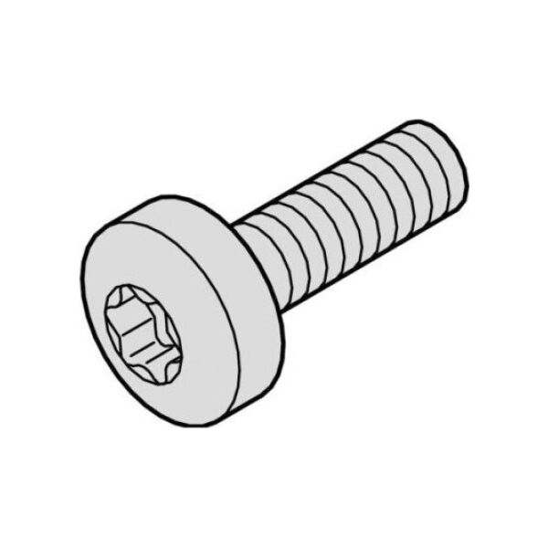 SCHROFF Śruba kołnierzowa SCHROFF, Torx M2,5 x 12,3 mm, stal niklowana, 100 szt.