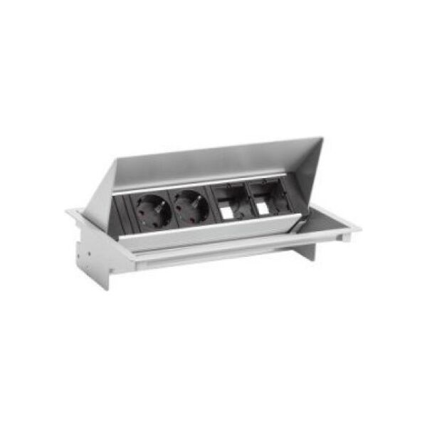 Bachmann BACHMANN CONEO SET 2x gniazdo z uziemieniem 2x ABD, srebrny