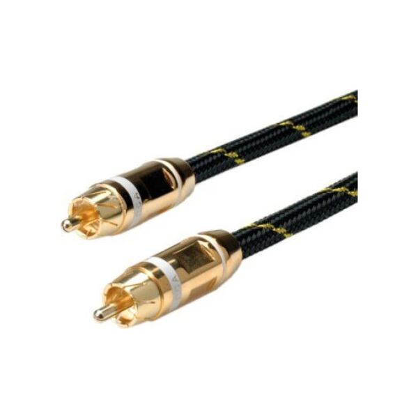 Roline ROLINE GOLD Tulp cable. simplex M/M, Wit, blister detaliczny, 5 m