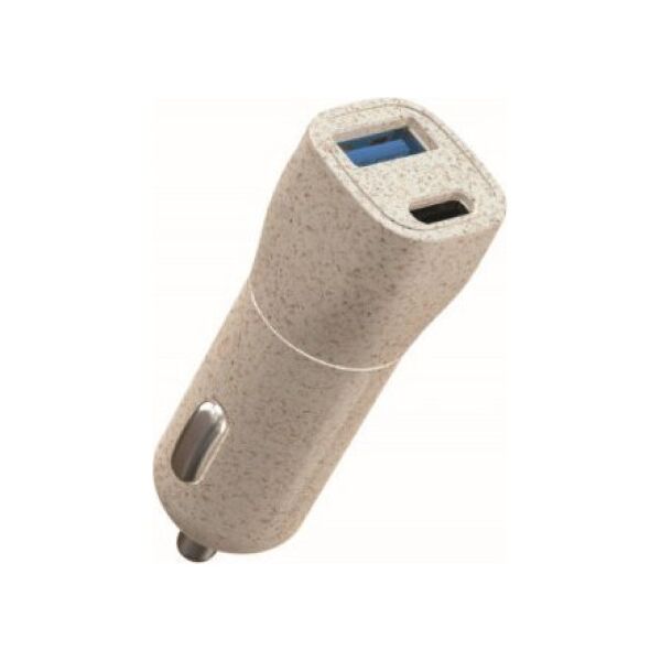 Ładowarka Triton BIOnd Ładowarka samochodowa dwa porty USB-C i USB-A 38W PD Eco-friendly recykling
