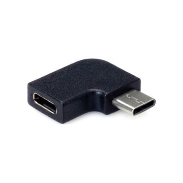 Adapter USB Value Adapter VALUE, USB 3.2 Gen 2, typ C - C, M/F, kąt 90, czarny