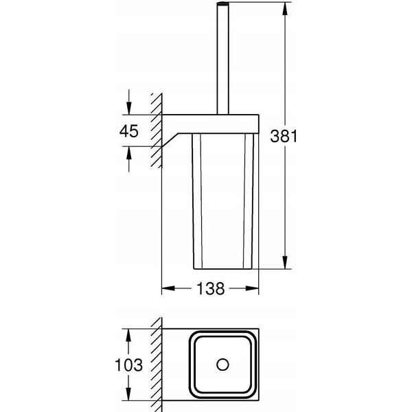 Grohe Selection Cube Szczotka toaletowa (komplet)