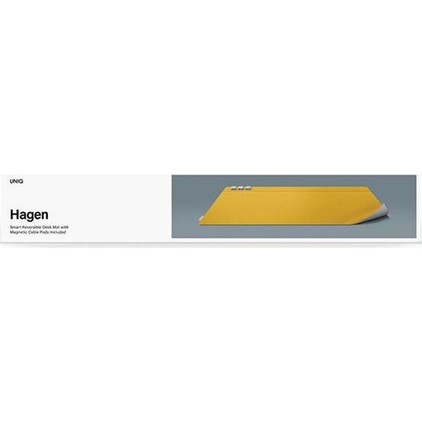 Uniq UNIQ Hagen dwustronna magnetyczna podkładka na biurko żółto-szary/canary yellow-chalk grey