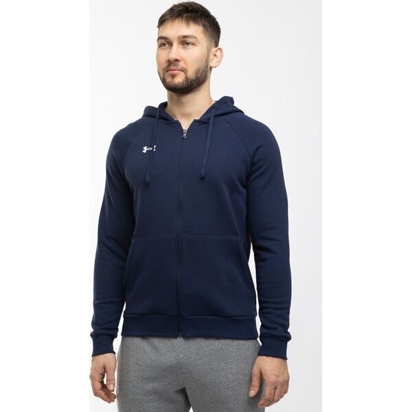 Under Armour Bluza męska Under Armour Rival Fleece FZ Hoodie granatowa 1379767 410 M