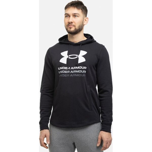 Under Armour Bluza męska Under Armour UA Rival Terry Graphic Hoodie czarna 1386047 001 L