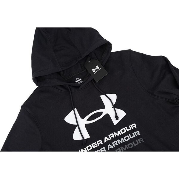 Under Armour Bluza męska Under Armour UA Rival Terry Graphic Hoodie czarna 1386047 001 L