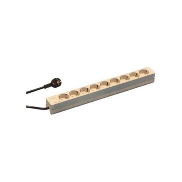 SCHROFF Listwa nasadowa SCHROFF, SCHUKO, 9 gniazd, 19.