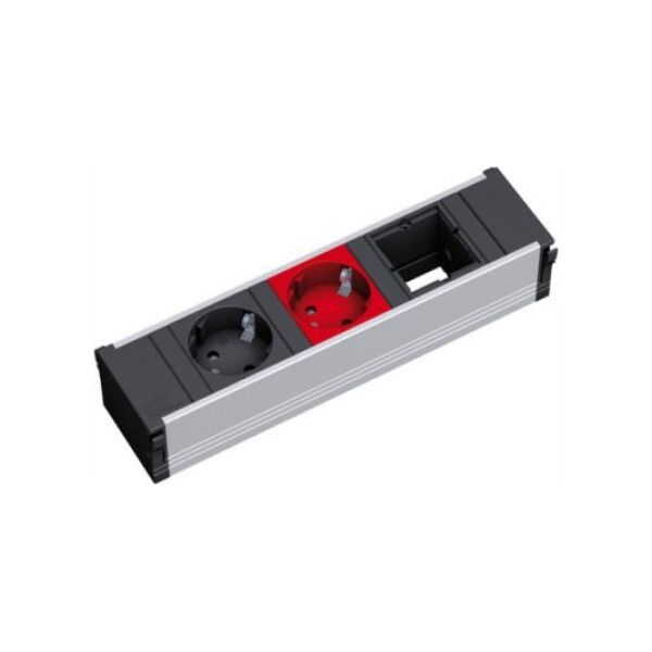 Bachmann BACHMANN CONI 1xCEE7/3 1xCEE7/3 czerwony, gniazdo z uziemieniem 1x czarny + 1x czerwony