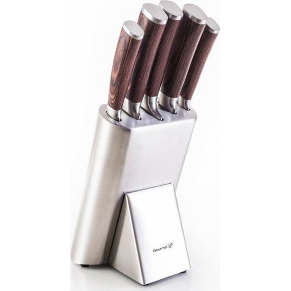 G21 Knife set in stainless steel stand G21 Gourmet Steely 60022164, 5 pcs