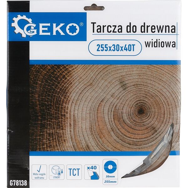 Geko Tarcza do drewna 255x30x40T(otwory) (25)