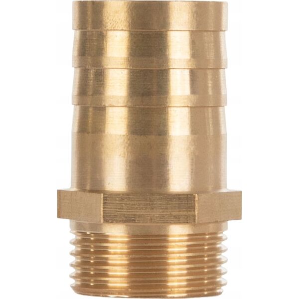Geko Nypel mosięzny na wąż 25mm – gwint zewnętrzny 3/4" – na klucz (250)