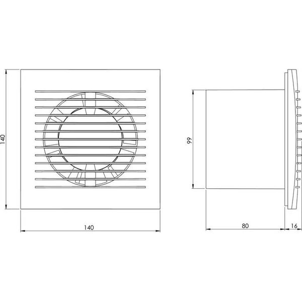 Europlast EXHAUST VENTILATOR EE100 D100 MM