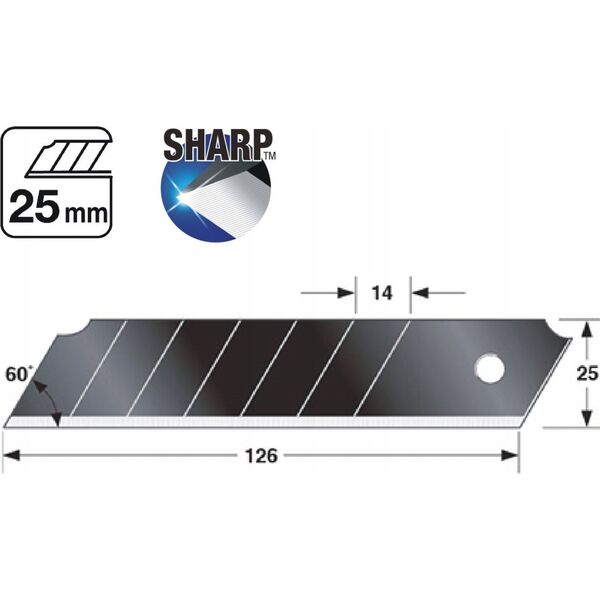Tajima 25MM TAJIMA RAZAR BLACK BLADES CB65RB 10