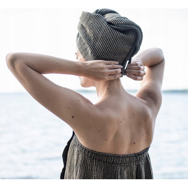 Sourcing RENTO HAIR TOWEL KENNO 30X72CM BLAC/BEIG