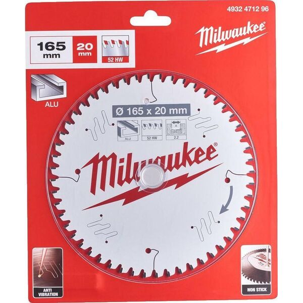 Milwaukee MILWAUKEE CIRCULAR SAW 165x20x2.2x52z ALUMINUM