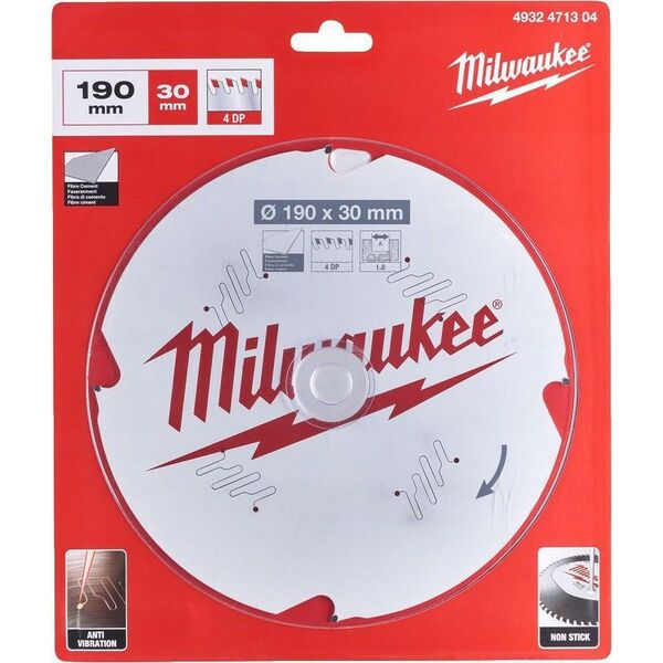 Milwaukee MILWAUKEE CIRCULAR SAW 190x30x1.8x4z FIBER CEMENT