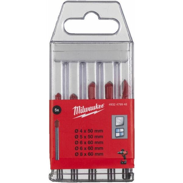 Wiertło Milwaukee MILWAUKEE GLASS DRILL DRILL SET 5 pcs.