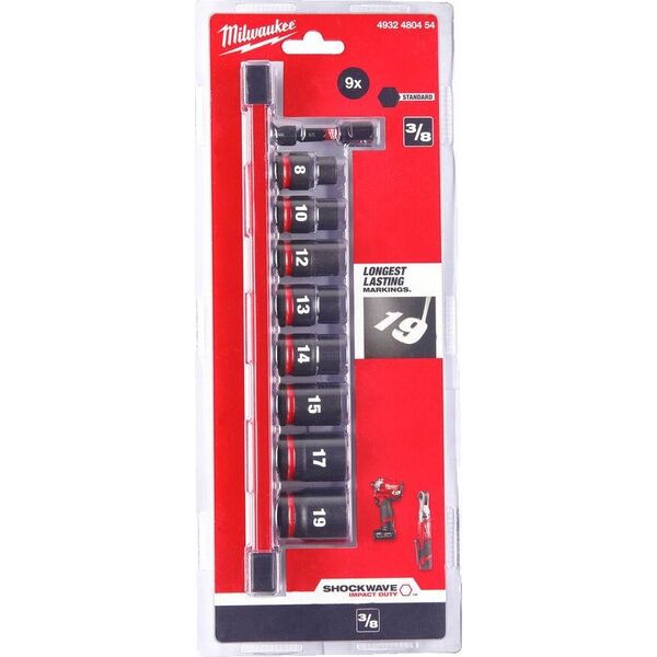 Milwaukee MILWAUKEE IMPACT SOCKET SET 3/8" 9 pcs.