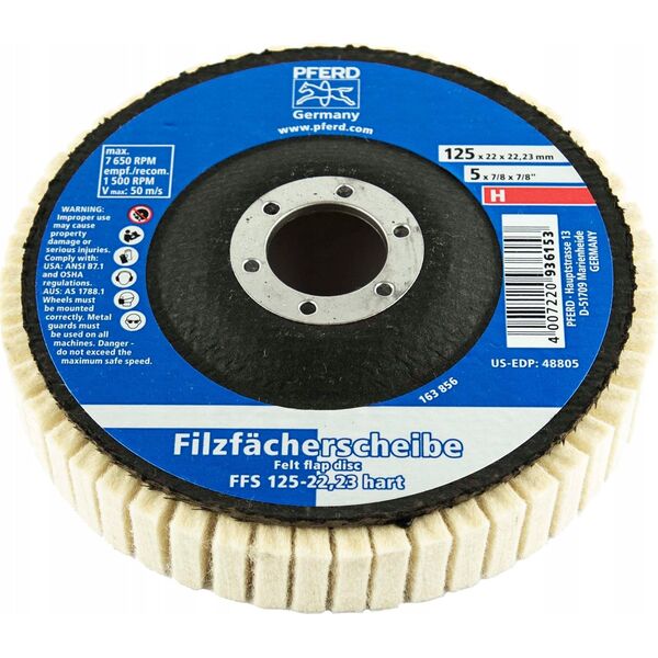 Sourcing Hard polishing disc PFERD FFS 125/22,23 H