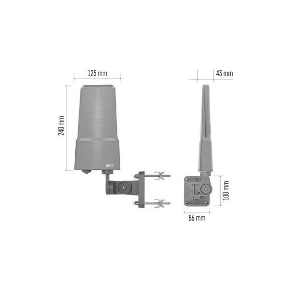 Antena RTV Emos Universal Antenna VILLAGE FLIPP-V200, DV