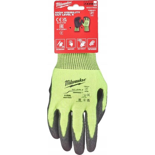 Milwaukee MILWAUKEE GLOVES RESPONSIBLE POZ.E-SIZE XXL/11 INCREASED VISIBILITY