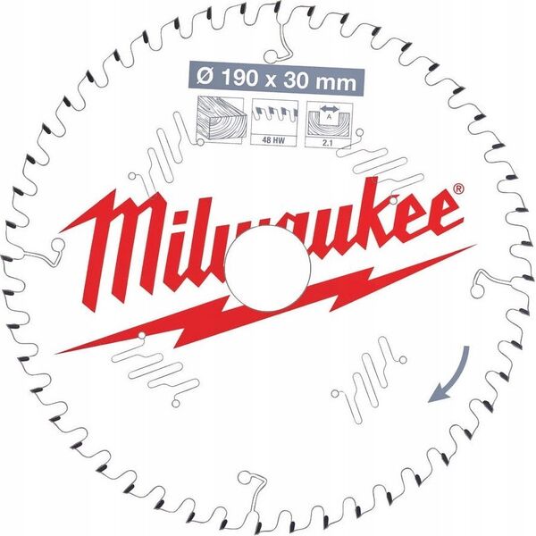 Milwaukee Cutting disc 190x30mm, 24 teeth, 48 teeth. Milwaukee (for battery tool) (4932471300, 4932471380) 2PCS.