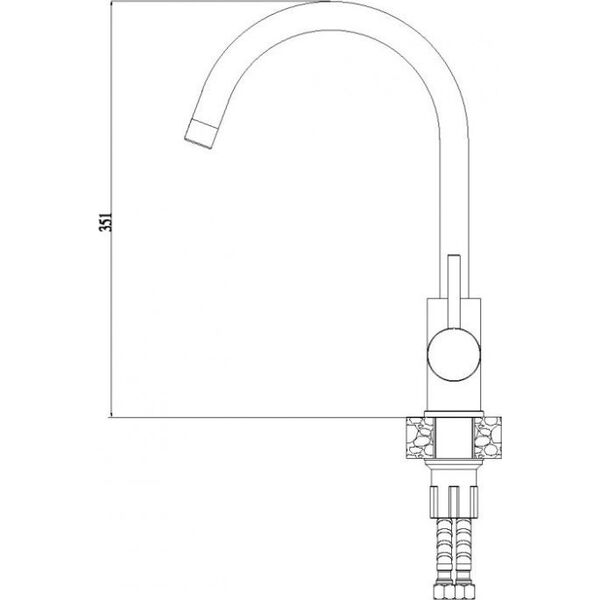 Bateria kuchenna Sourcing Kitchen faucet Alveus ELZA G05M black metallic, 2090305