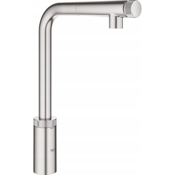 Bateria kuchenna Grohe Kitchen faucet with pull-out shower Grohe Minta Smartcontrol, 31613DC0, stainless steel. steel