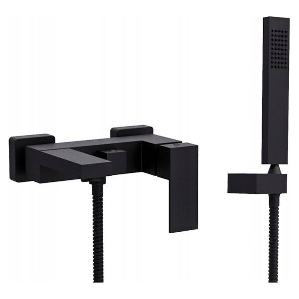 Bateria umywalkowa Besco Bathroom faucet Besco Modern Varium with shower, black matte BW-MVS-CZ