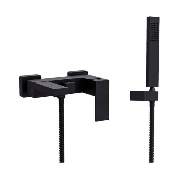 Bateria umywalkowa Besco Bathroom faucet Besco Modern Varium with shower, black matte BW-MVS-CZ