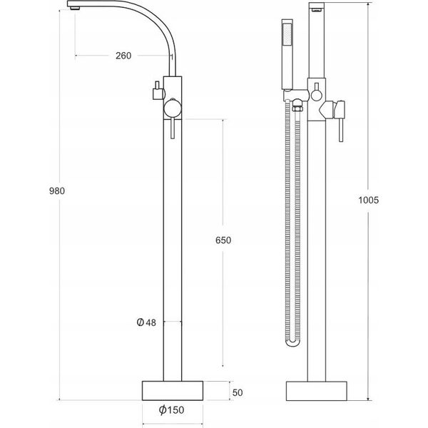 Bateria umywalkowa Besco Bathroom faucet from Floor Decco, black, Besco BW-DI-CZ