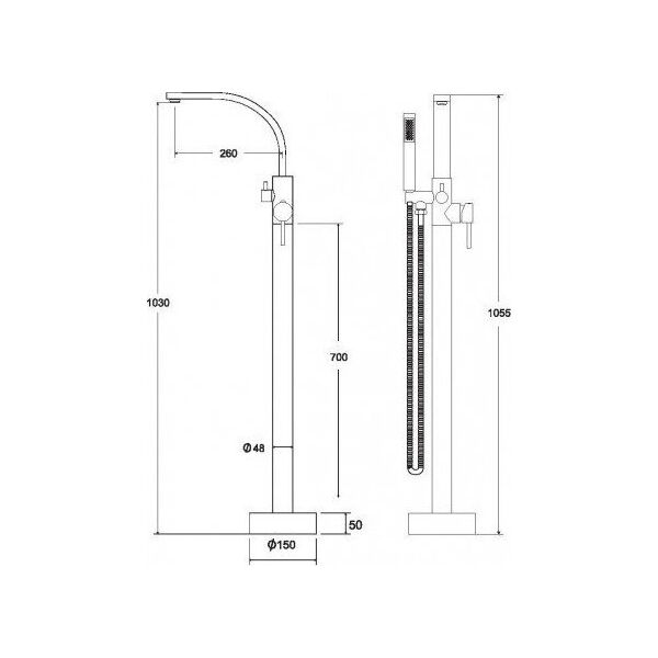 Bateria umywalkowa Besco Bathroom faucet from Floor Decco, black, Besco BW-DI-CZ